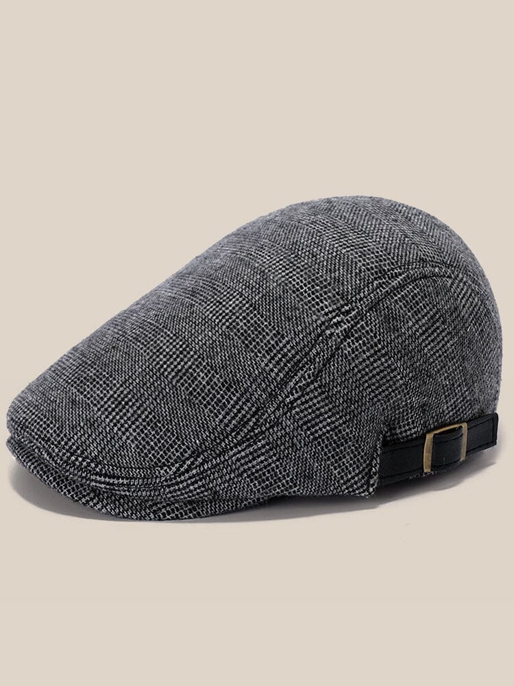 Wool Blend Tweed Newsboy Cap